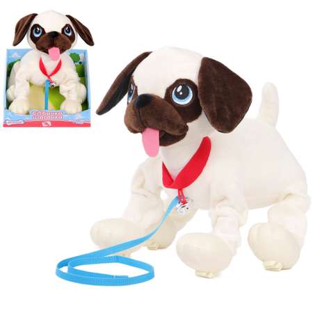 Интерактивная игрушка Собачка-Шагачка собачка на поводке Мопс