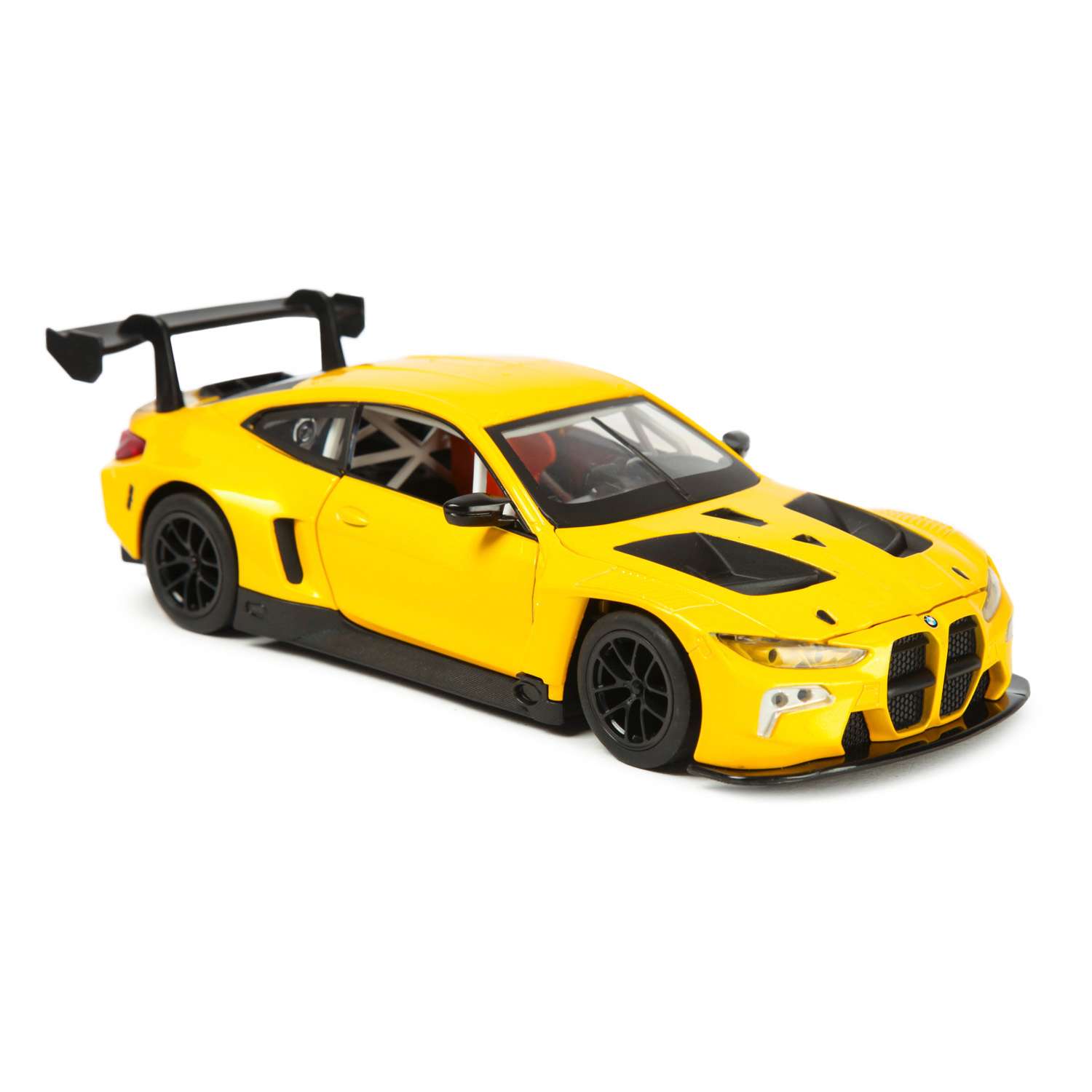 Машинка Mobicaro 1:24 BMW M4 GT3 Желтая 68277A 68277A - фото 1