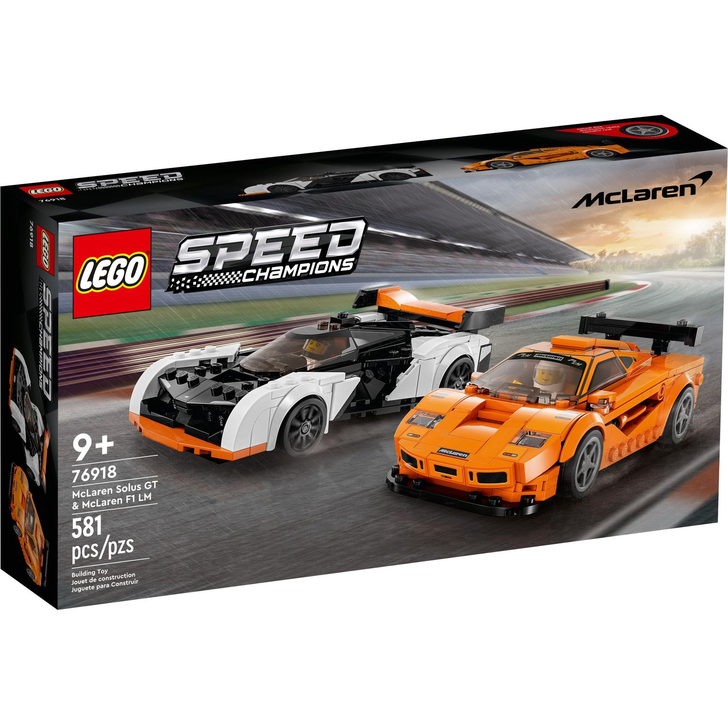 LEGO Speed Champions Конструктор McLaren Solus GT и McLaren F1 LM