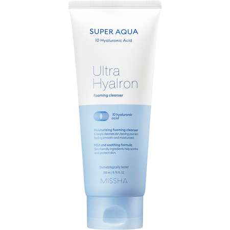 Пенка для умывания MISSHA Super Aqua Ultra Hyalron для снятия макияжа 200 мл