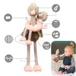 Набор игрушек Babyono Ostrich Family 2 шт с шелестящими элементами и пищалкой