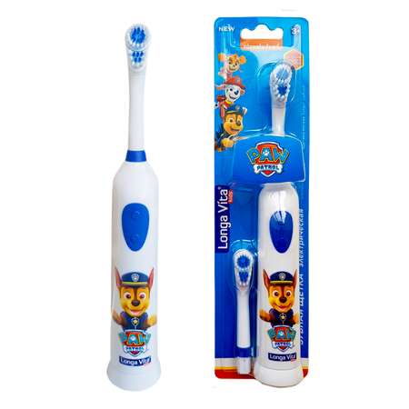 Зубная щетка LONGA VITA Paw Patrol электрическая со сменной насадкой с 3лет Синяя