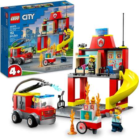 Конструктор LEGO City Пожарная часть и пожарная машина 60375