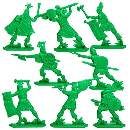 Набор солдатиков Воины и Битвы Инки Выпуск 2 зеленый цвет