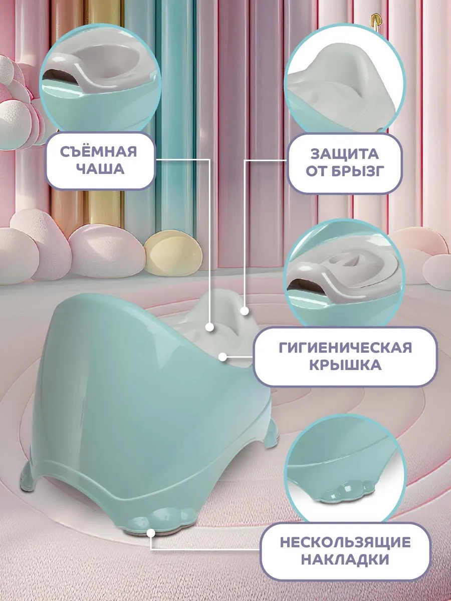 Горшок детский Компания Друзей анатомический с крышкой размер M - фото 3