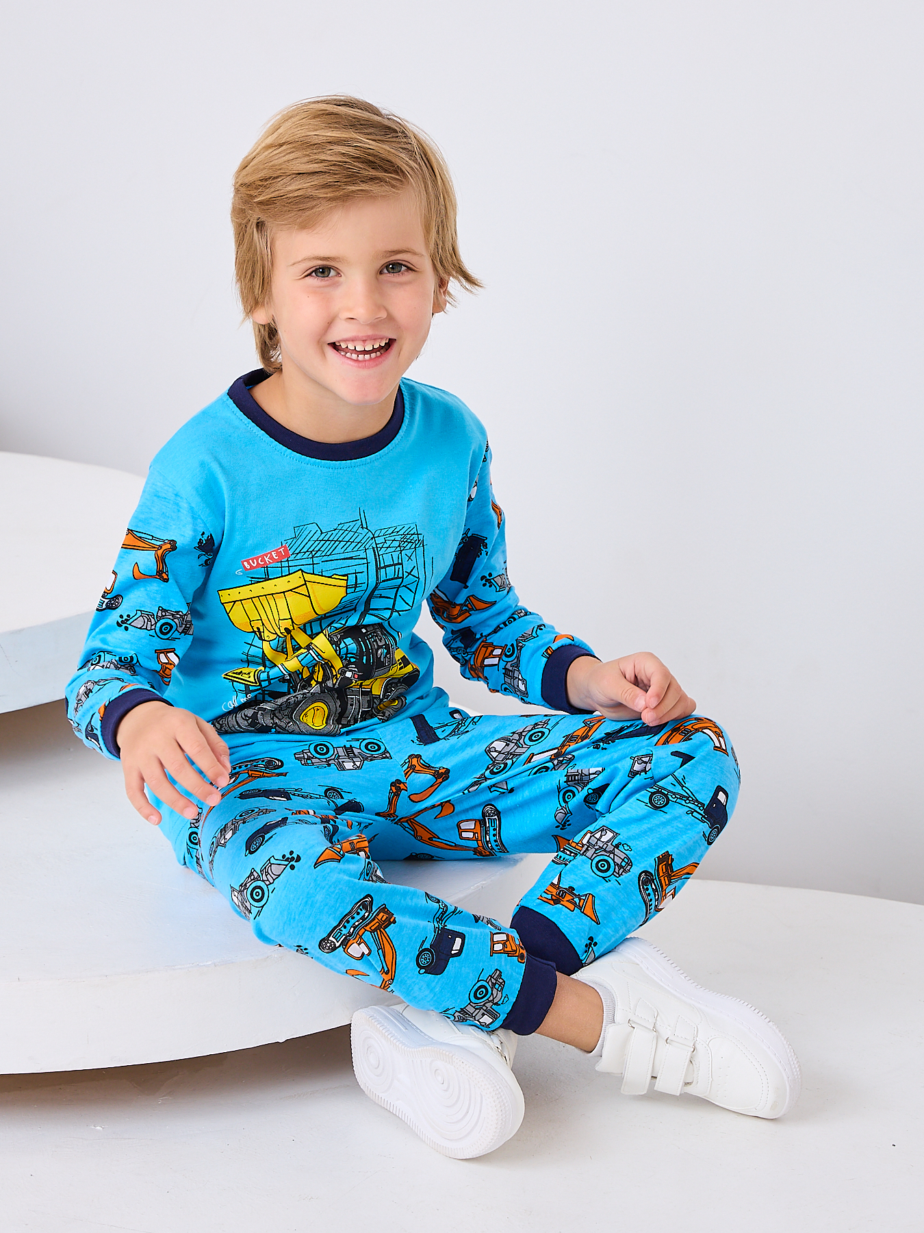 Лонгслив и штанишки Mil Art kids 1902201529SUIT-SLEEP-BOY-BLUE - фото 5