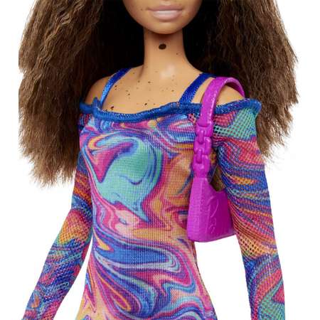 Кукла Barbie Fashionistas с гребнем и веснушками HJT03