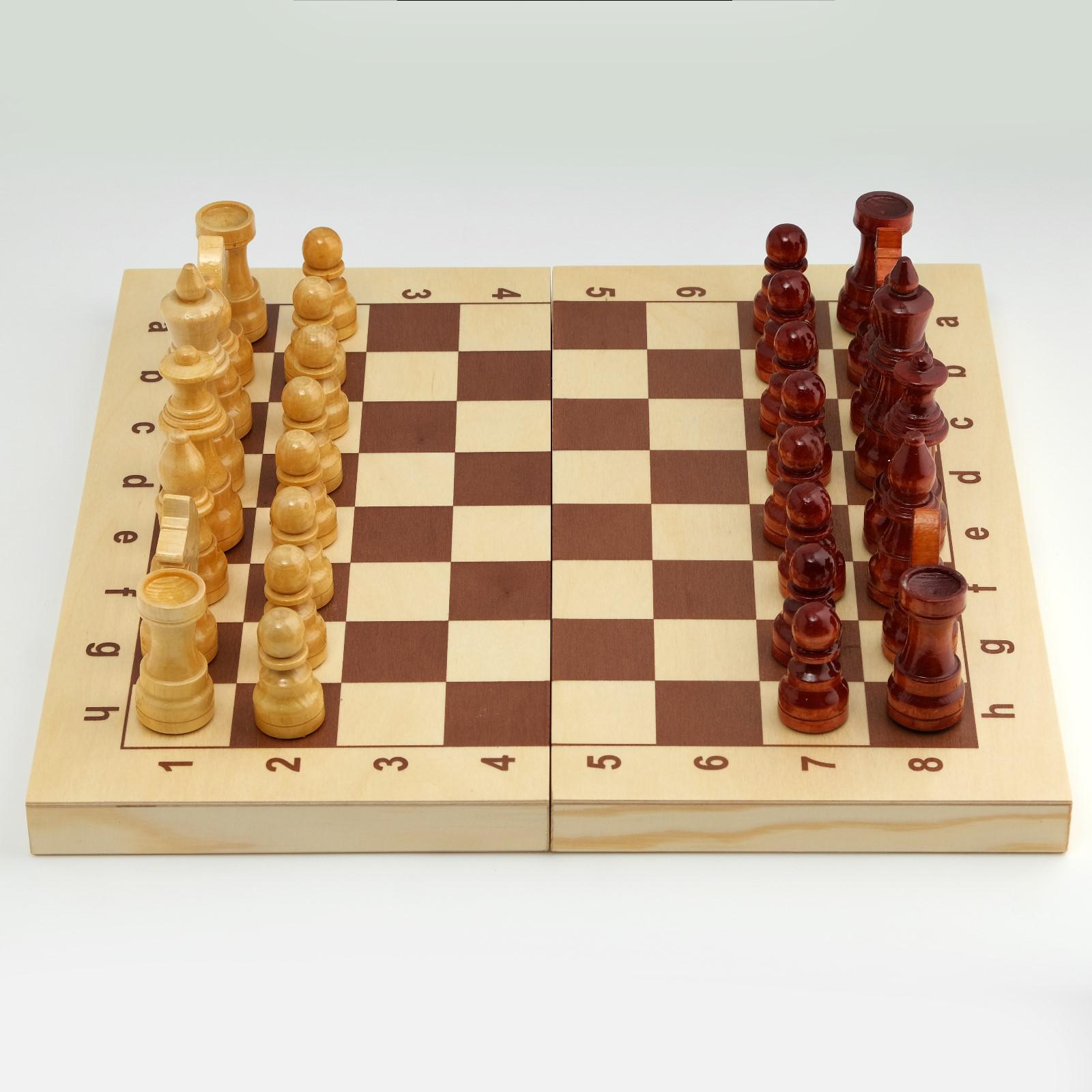 Шахматы Sima-Land турнирные доска дерево 43 х 43 см пешка 5 6 см d 3 см король 11 5 см d 3 7 см - фото 4