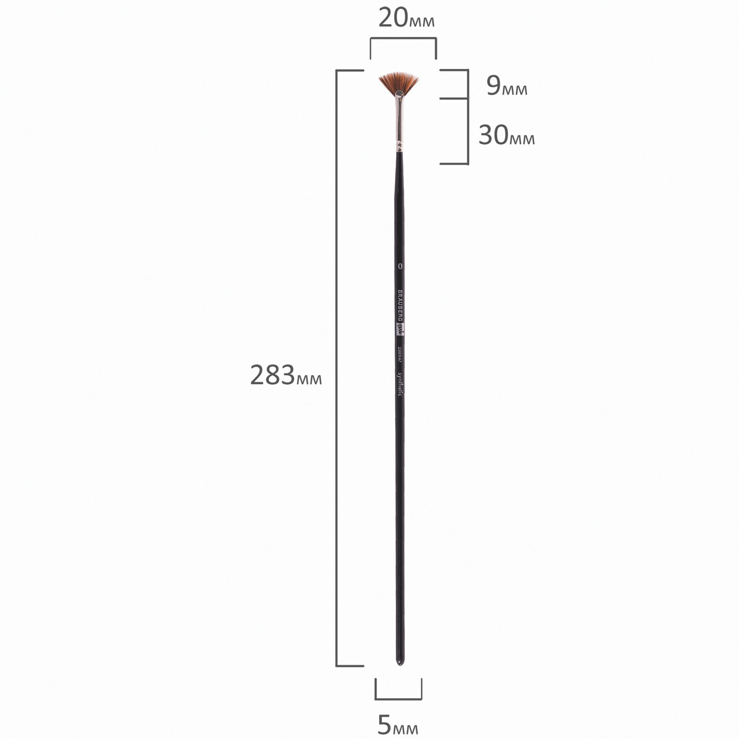 Кисть художественная Brauberg профессиональная синтетическая для рисования Art Classic мягкая №0 - фото 8