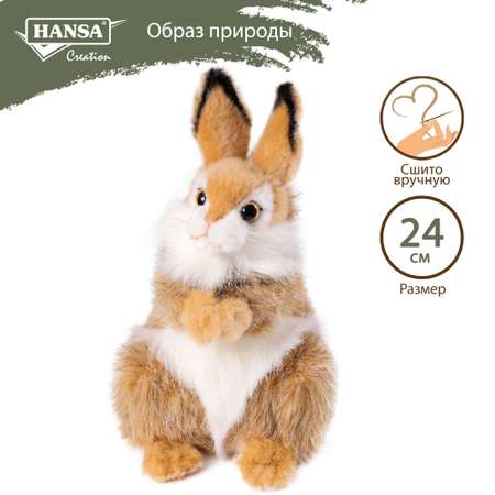 Реалистичная мягкая игрушка Hansa Коричневый кролик 24 см