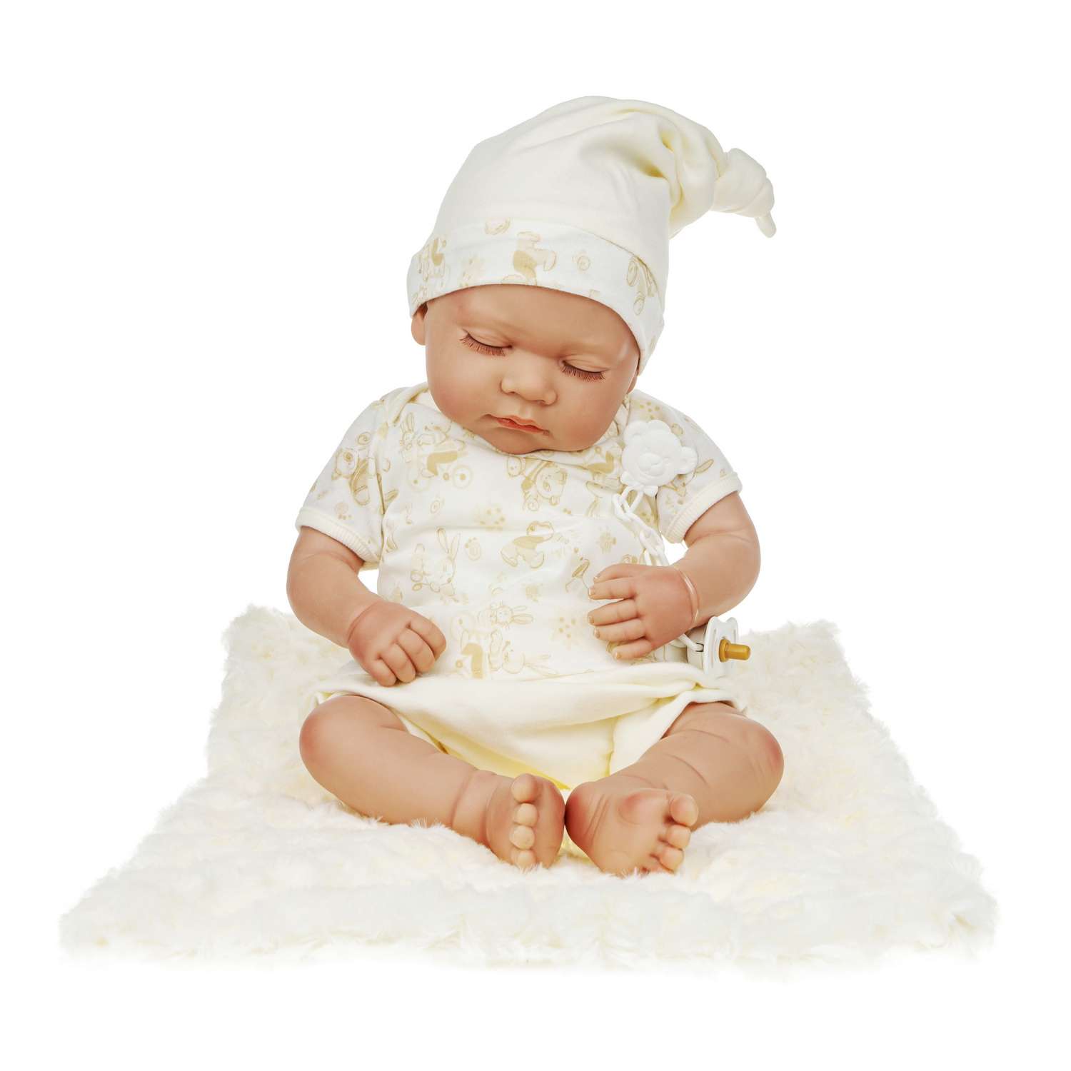 Кукла Arias ReBorns Pablo новорождённый пупс 45 см в одежде с соской одеялом подгузниками Т22108 - фото 3