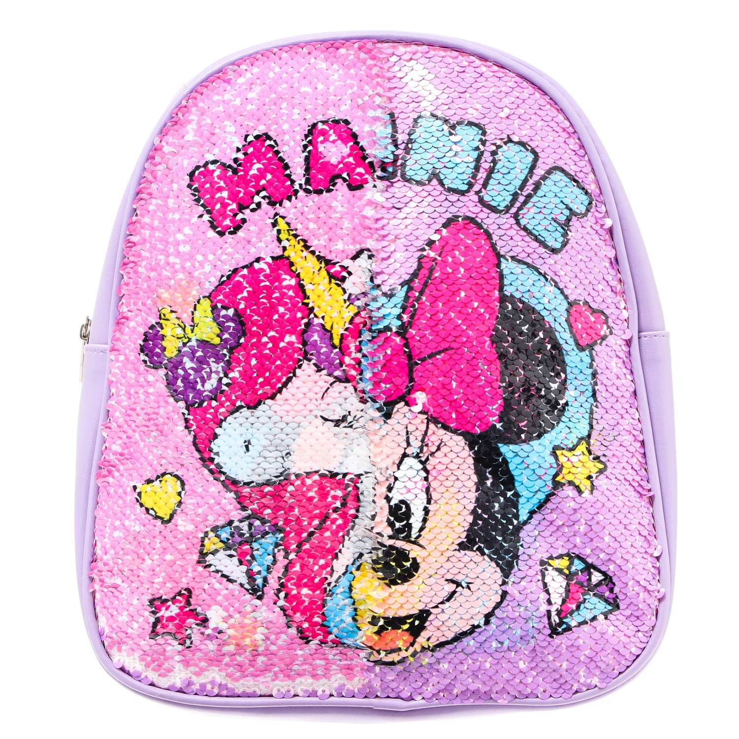 Рюкзак Disney детский с двусторонними пайетками «Единорог» Минни Маус - фото 2