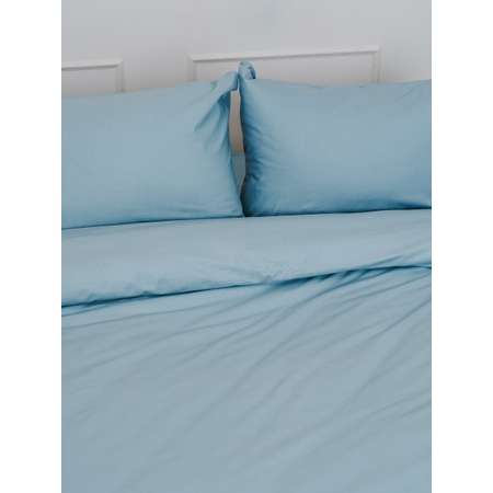 Комплект постельного белья IDEASON IDEASON поплин 3 предмета 1.5 сп. серо-голубой