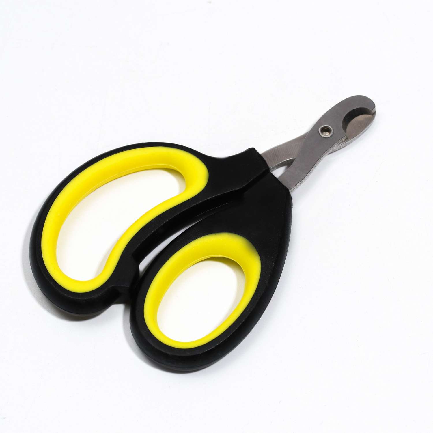 Ножницы-когтерезы Пижон с эргономичной ручкой чёрно-жёлтые - фото 1
