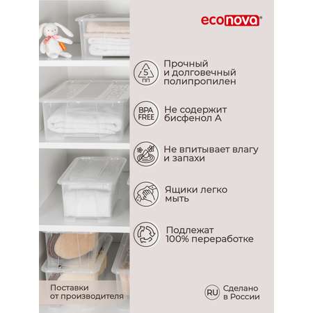 Комплект ящиков Econova Tex-Box 28л x 3шт бесцветный