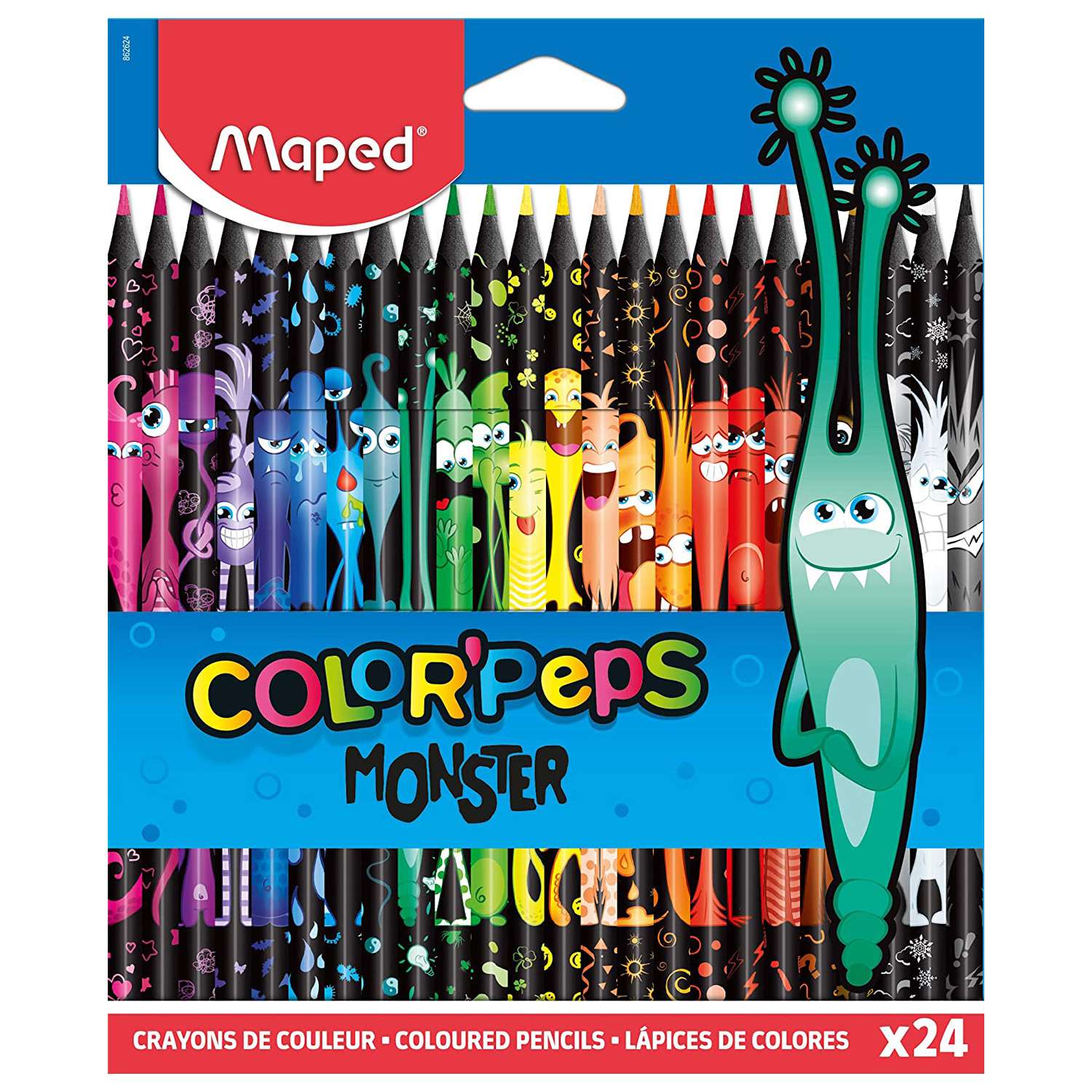 Карандаши цветные MAPED Monster 24цв 1506191 - фото 1