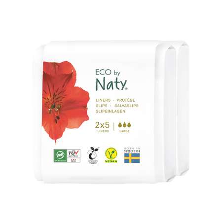 Прокладки ежедневные Naty travel pack 3 капли 2 блистра по 5 шт