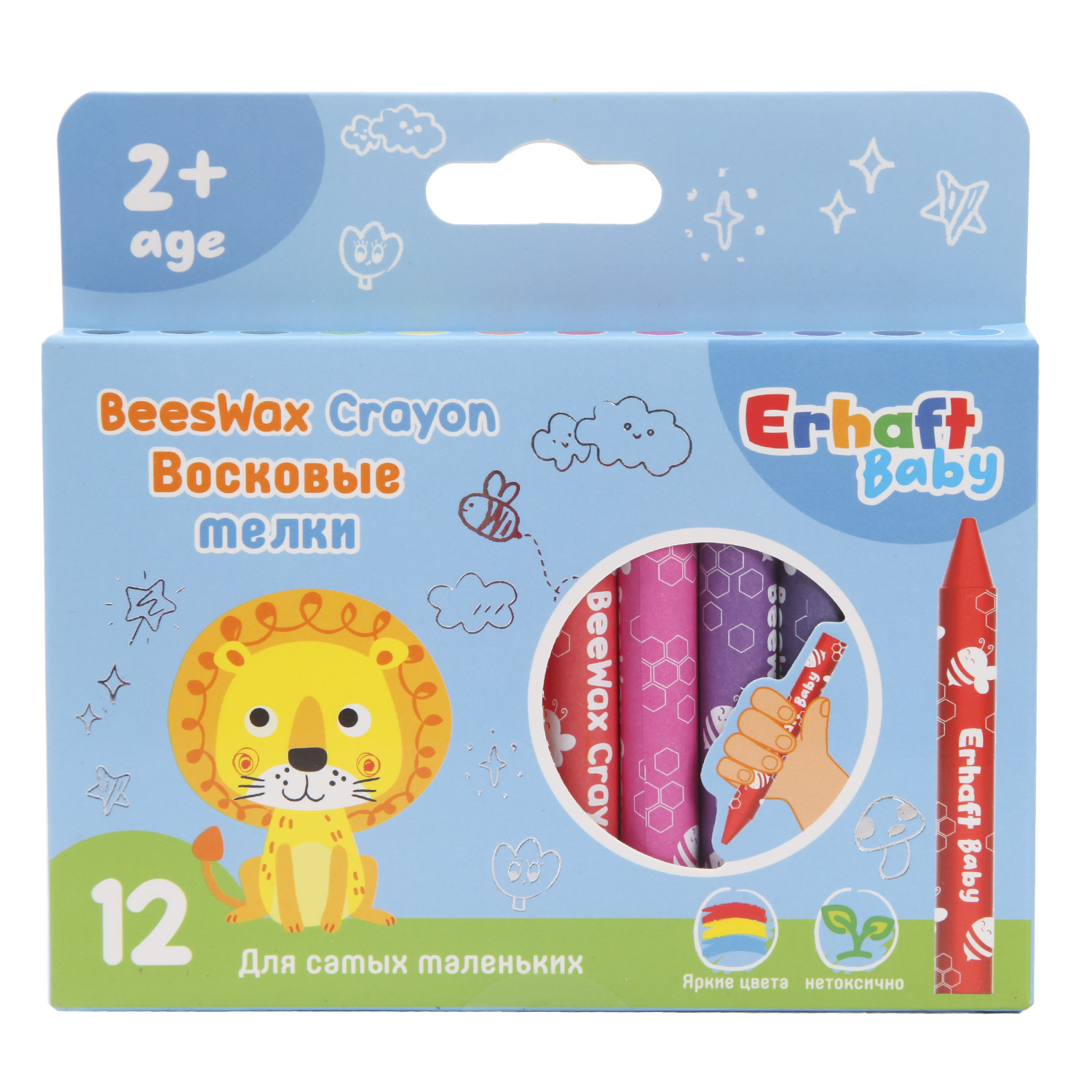 Мелки восковые Erhaft Baby 12 цветов KR972338