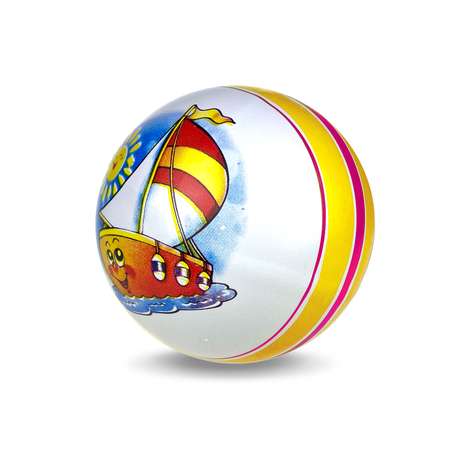 Мяч ЧАПАЕВ диаметр 150 мм Кораблик малиновый