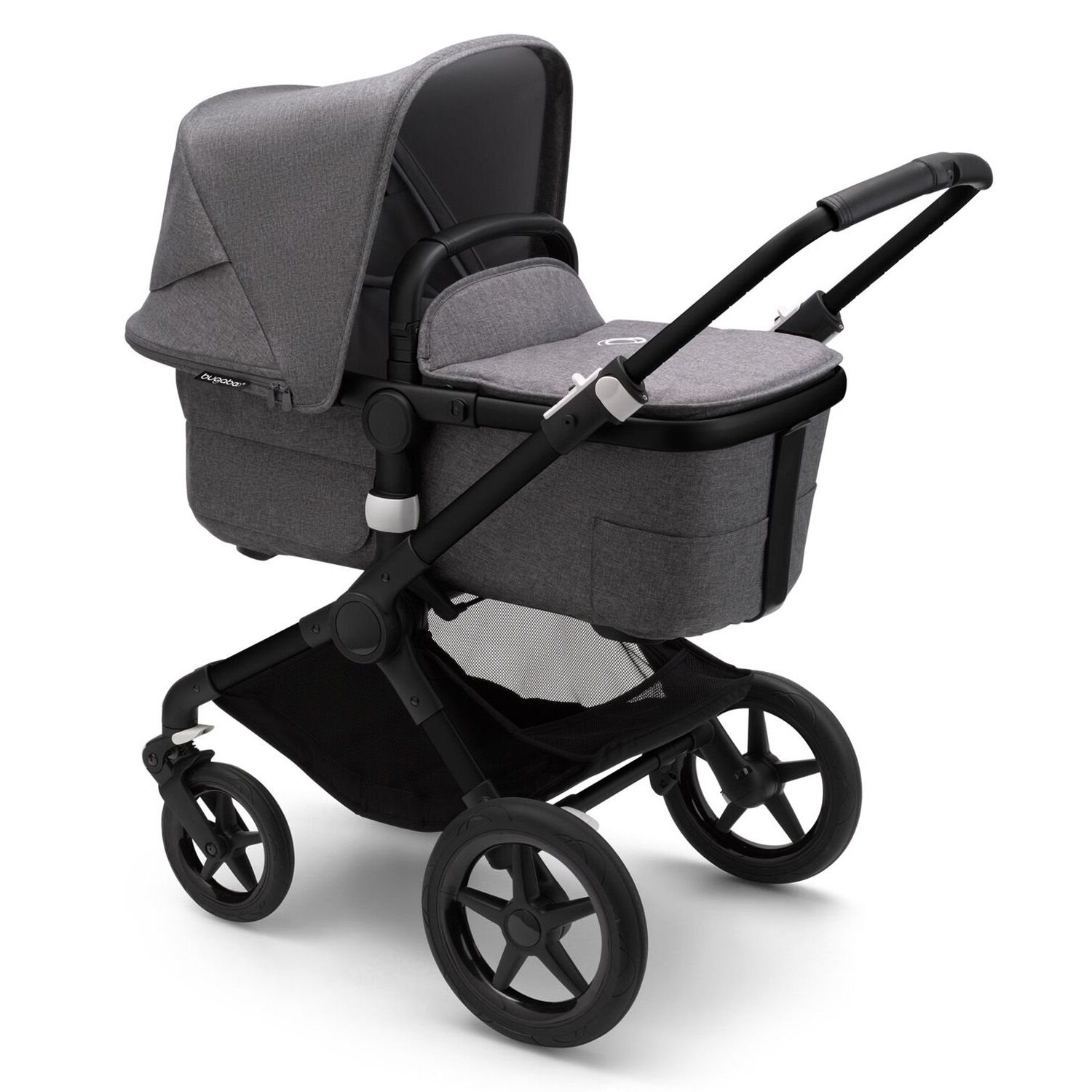 Коляска 2в1 Bugaboo Fox3 Complete Black Grey Melange-Grey Melange 2306010002 - фото 1