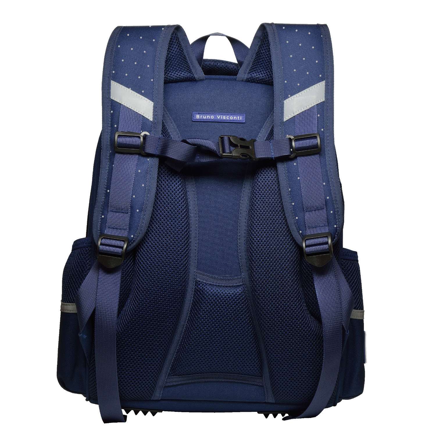 Рюкзак школьный Bruno Visconti синий с эргономичной спинкой Влюбленный корги - фото 8