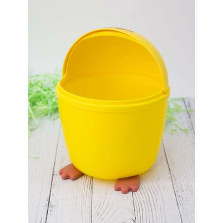 Контейнер для мусора iLikeGift Little duck yellow