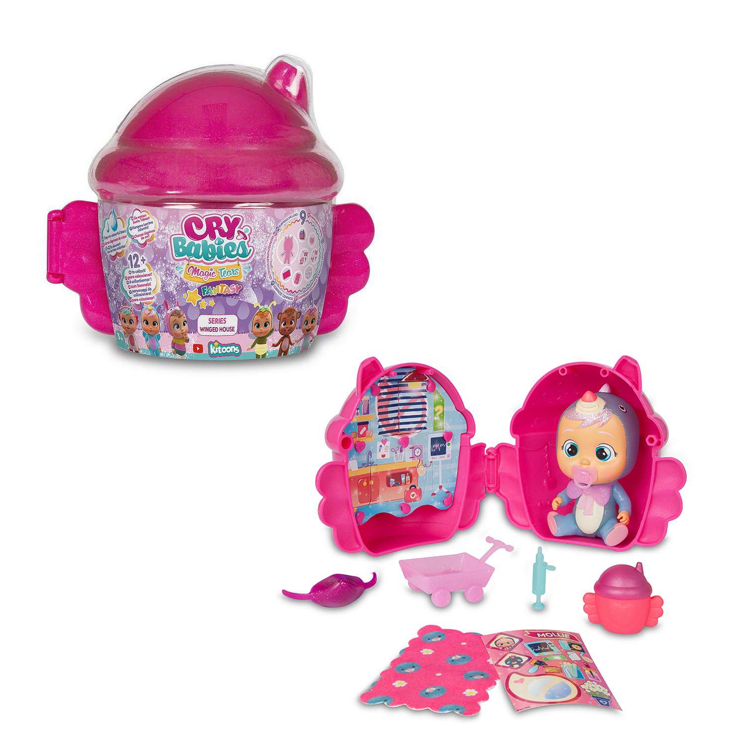 Игрушка-сюрприз IMC Toys Cry Babies Magic Tears Плачущий младенец розовый 90859/90378-P_ - фото 2