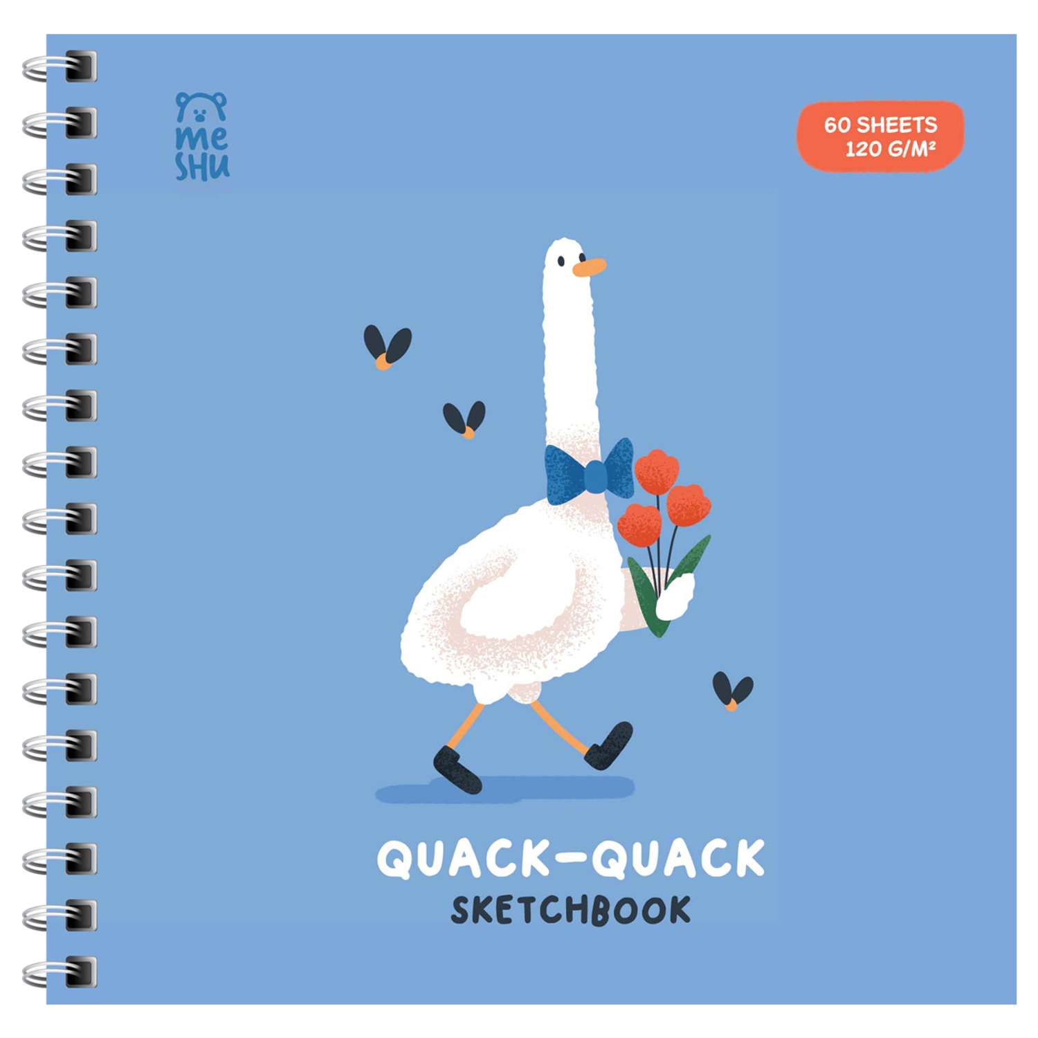 Скетчбук Meshu 60лист Quack-Quack на гребне soft-touch - фото 1