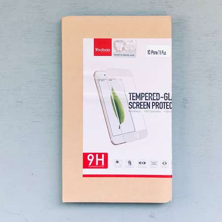Защитное стекло 9D на iPhone Yoobao 7/8 Plus Черное tempered glass 9H