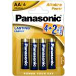 Щелочная батарейка PANASONIC AA Alkaline power promo pack в блистере 6шт LR6REB/6B2F