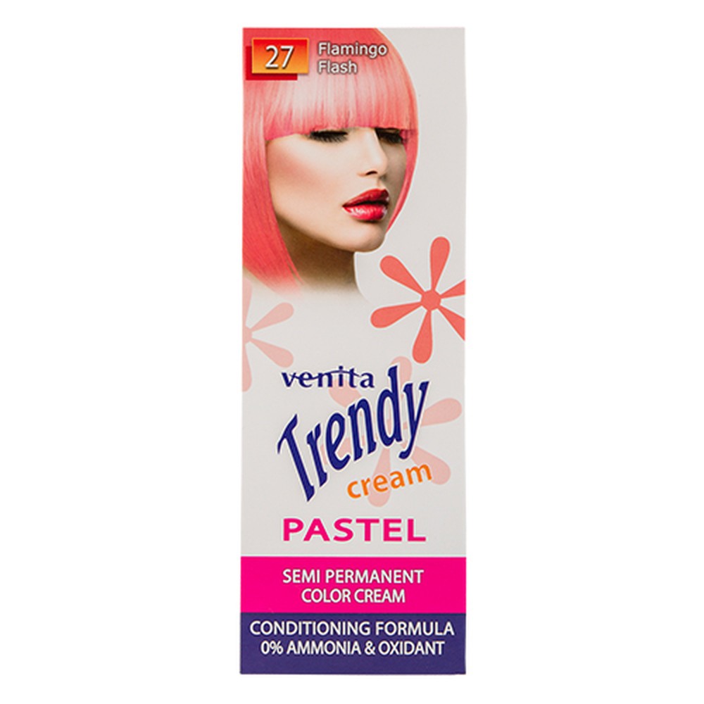 Крем-краска для волос VENITA Pastel тон 27 розовый фламинго 75 мл - фото 1