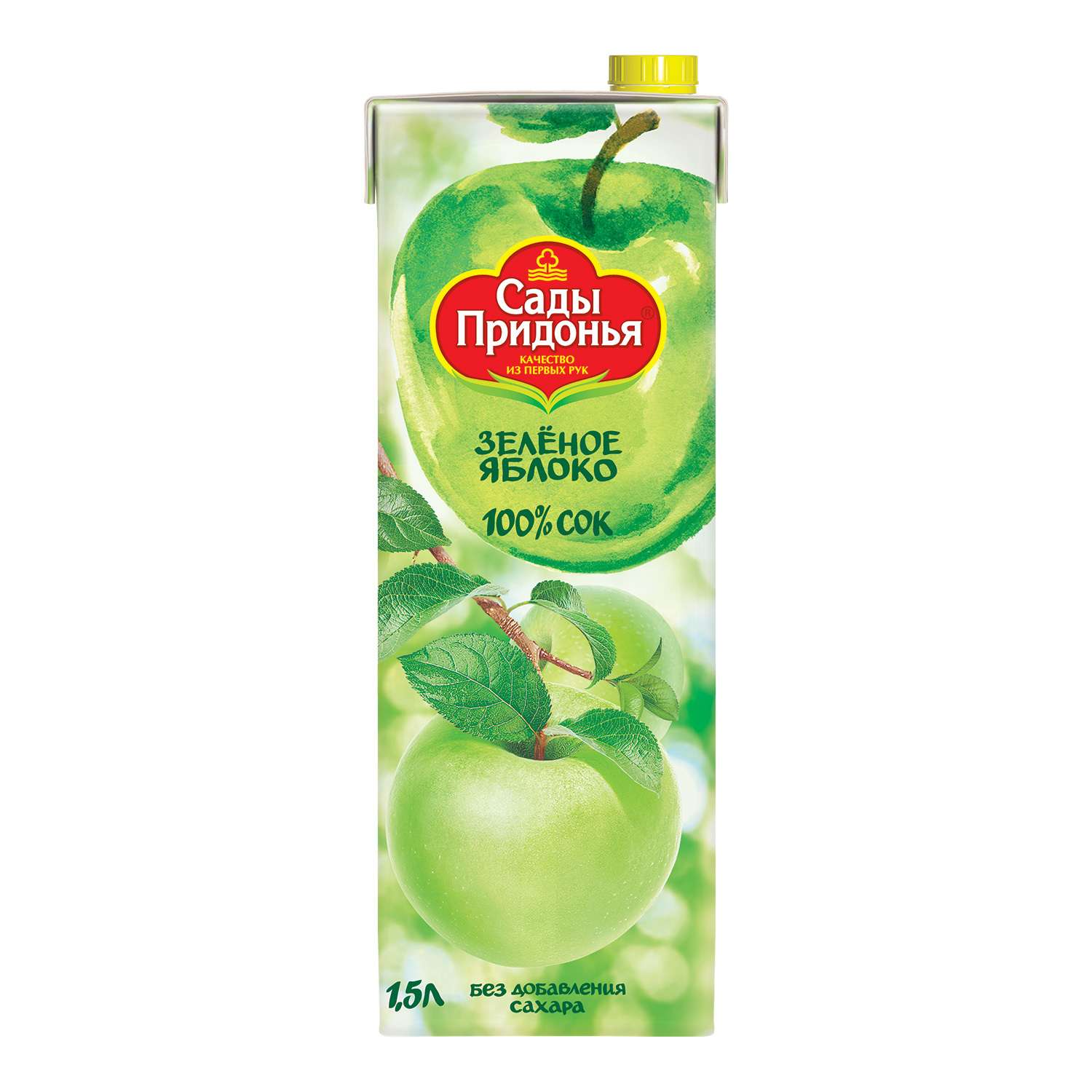 Сок Сады Придонья зеленое яблоко восстановленный осветленный 1.5л - фото 1