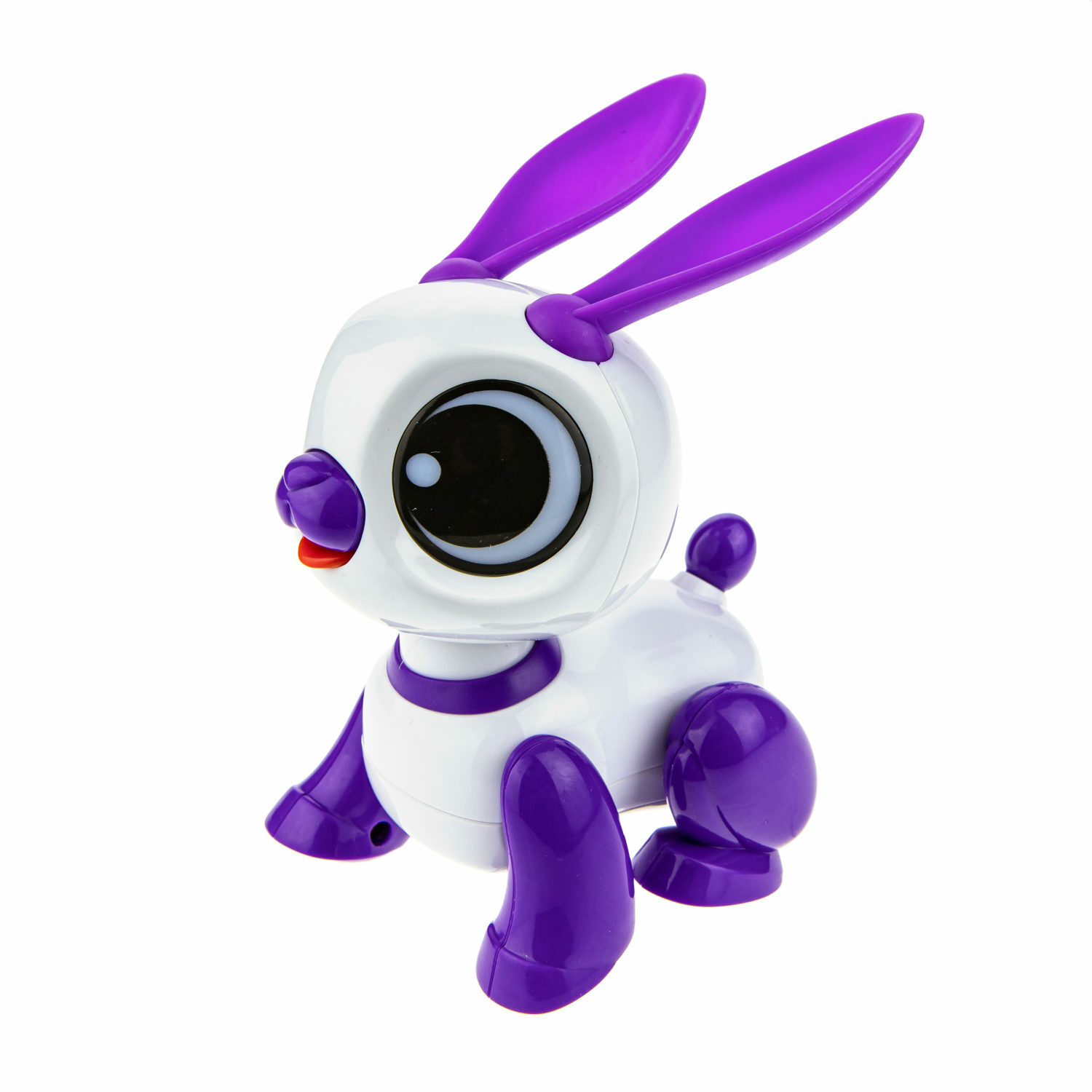 Интерактивная игрушка Robo Pets Кролик бело- фиолетовый со звуковыми световыми и эффектами движения - фото 2