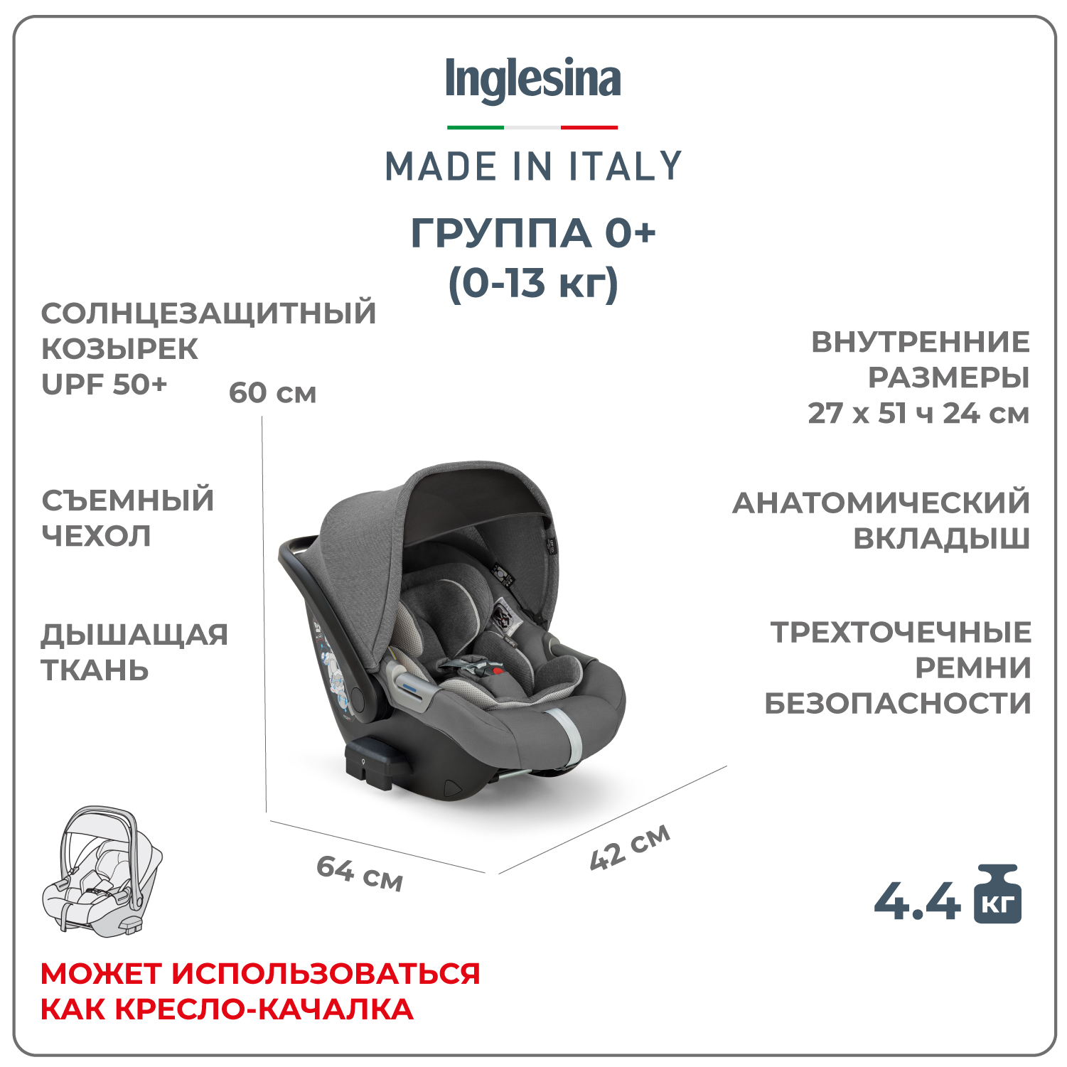 Коляска 3в1 Inglesina Electa - фото 10