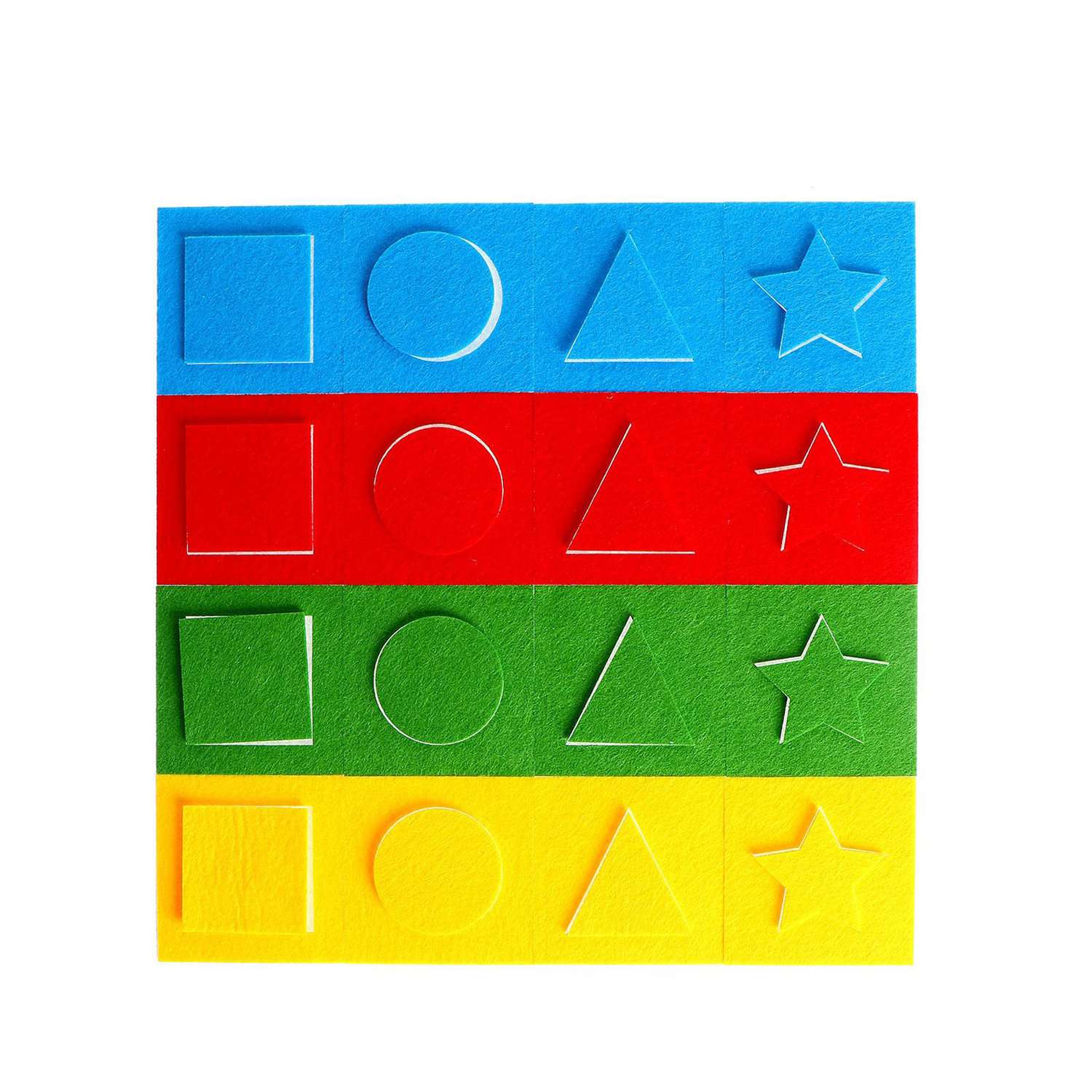 Развивающий набор из фетра IQ-ZABIAKA «Изучаем геометрические фигуры по методике Сегена» - фото 2