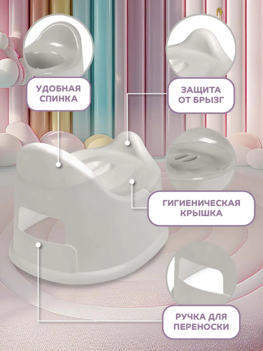 Горшок детский Компания Друзей анатомический с крышкой размер S - фото 3