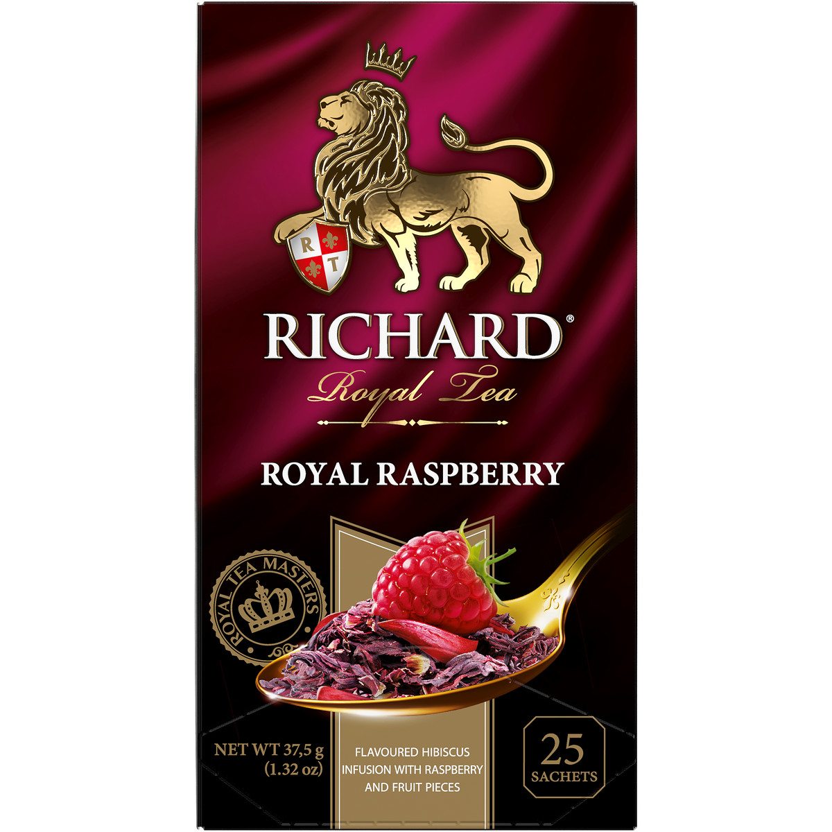 Чай фруктово-травяной Richard Royal Raspberry ароматизированный 25 пакетиков - фото 1