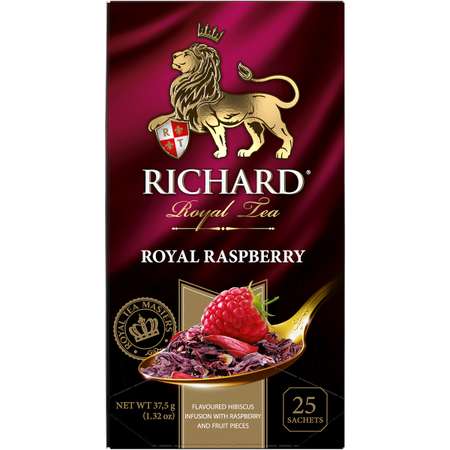 Чай фруктово-травяной Richard Royal Raspberry ароматизированный 25 пакетиков