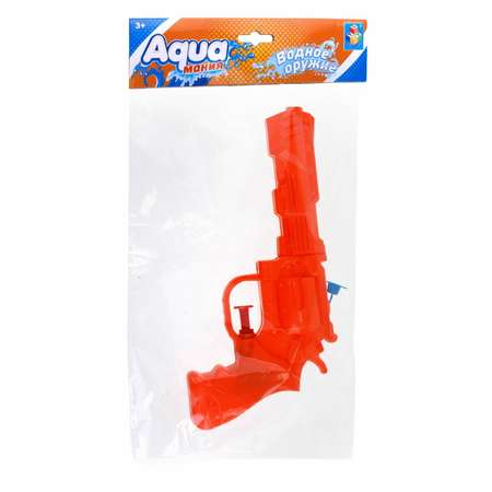 Водяной пистолет Аквамания 1TOY Револьвер детское игрушечное оружие игрушки для улицы и ванны оранжевый