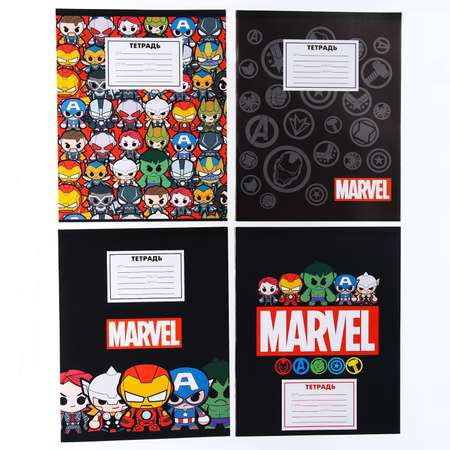 Комплект тетрадей Marvel из 20 шт «Мстители» 18 листов в клет обложка бум.мелов.