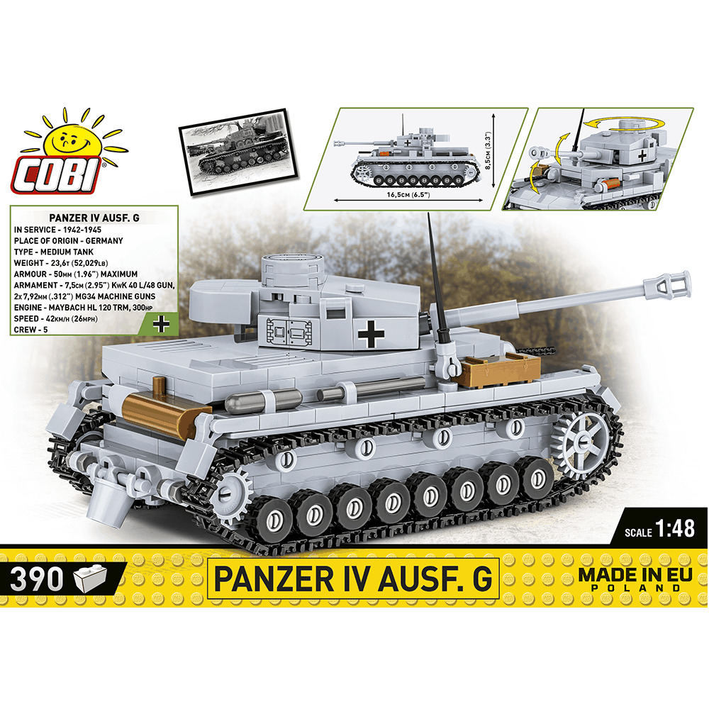 Конструктор COBI Немецкий танк Panzer IV Ausf.G - фото 9