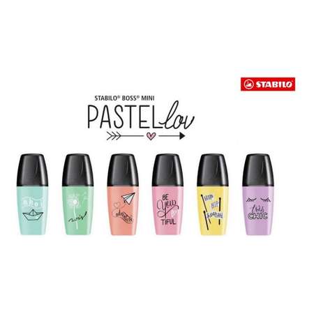 Текстовыделитель STABILO Boss mini Pastellove 6 пастельных цветов