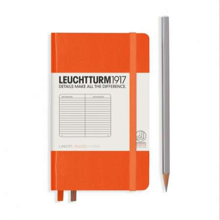 Блокнот Leuchtturm1917 Classic A6 в линейку оранжевый