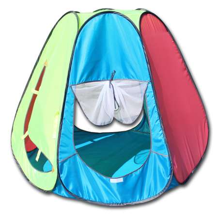Игровая палатка Belon familia шестигранная цвет голубой яркий/коралл/лимон/бирюза 120х120х110 см