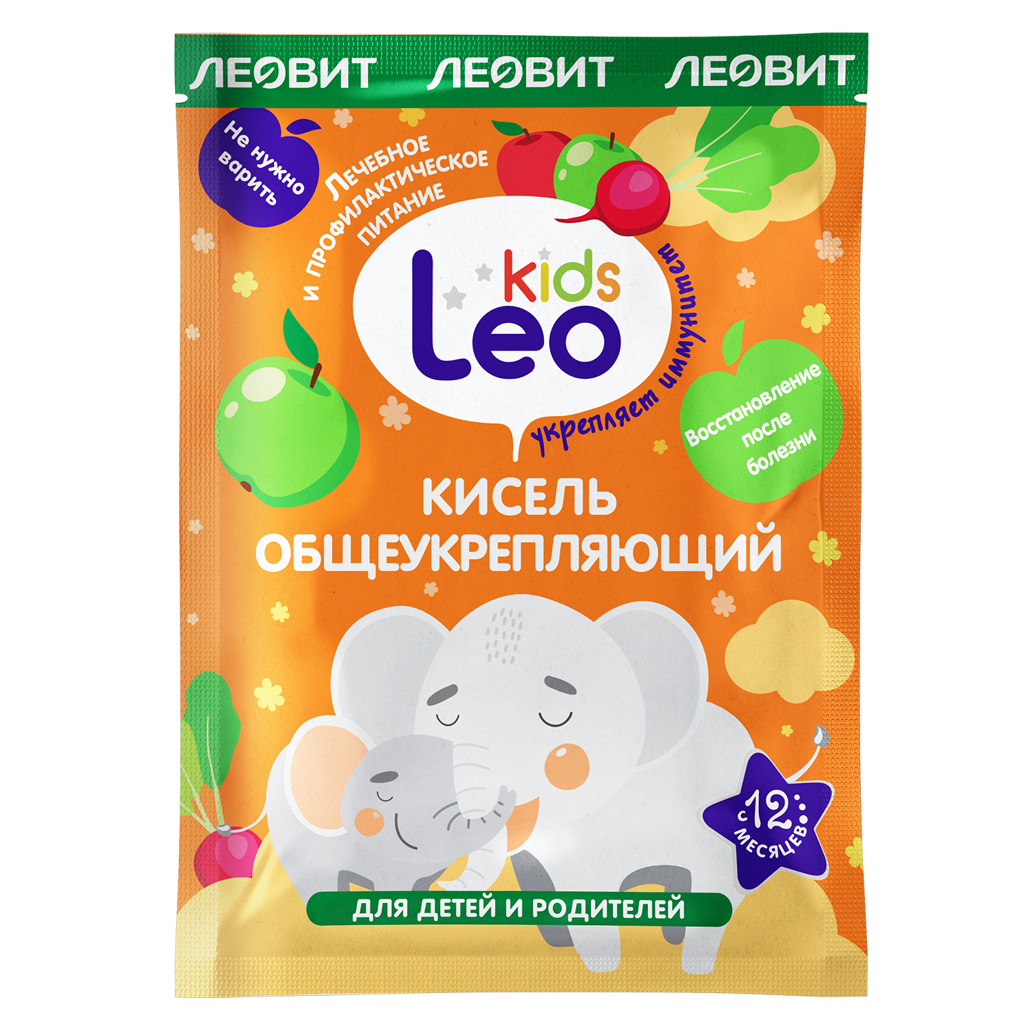 Кисель Леовит LeoKids общеукрепляющий 12г*5пакетов - фото 3