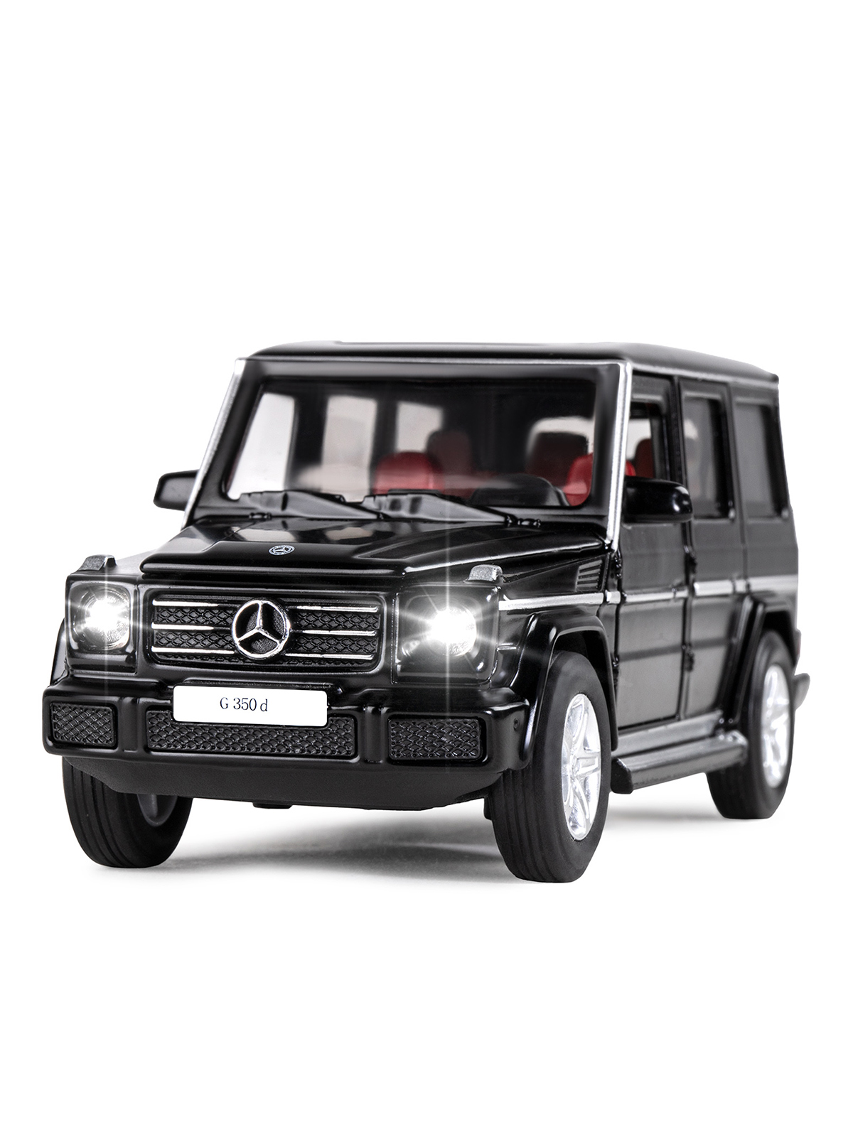 Внедорожник АВТОпанорама Mercedes Benz G350d 1:32 черный JB1200188 - фото 10