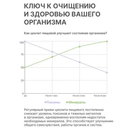 Цеолит пищевой Здравлидер для очищения от тяжелых металлов и токсинов 300 г