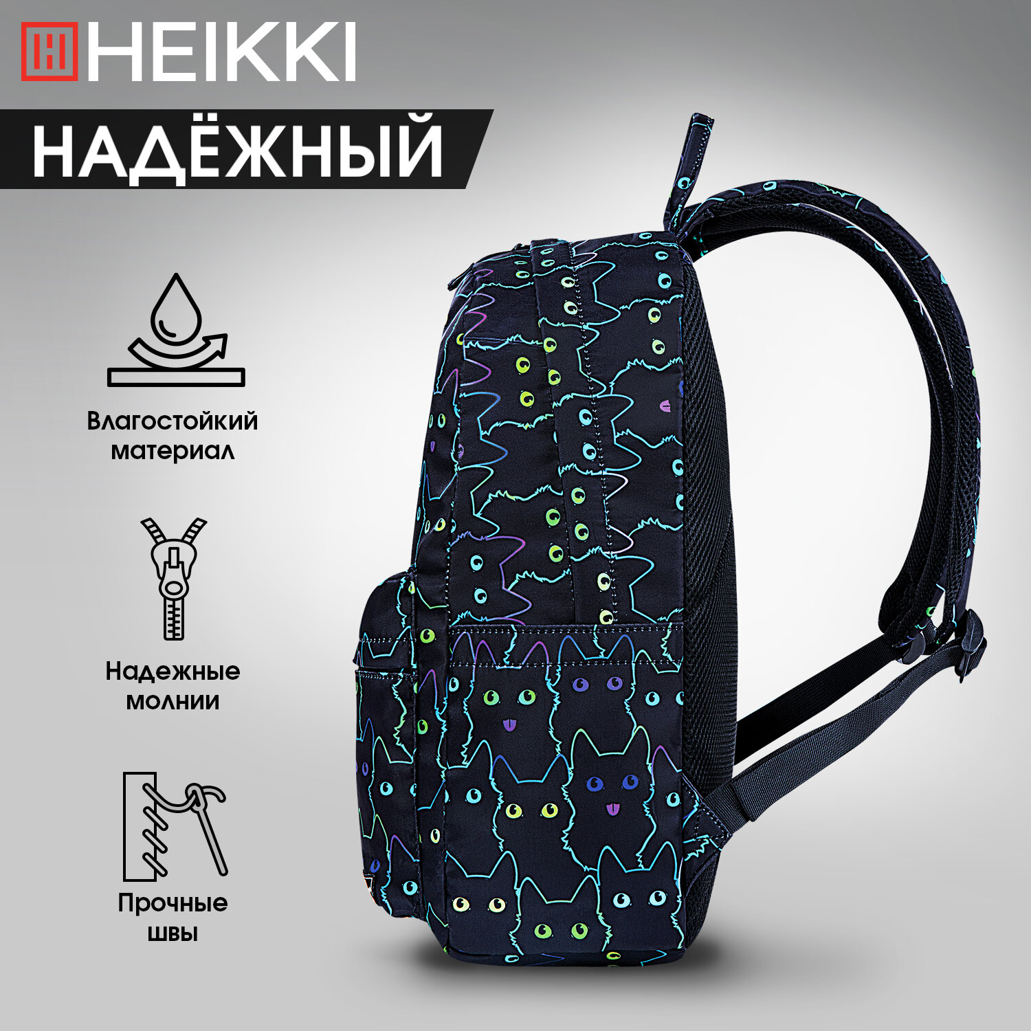 Рюкзак HEIKKI школьный городской для подростков для ноутбука - фото 5