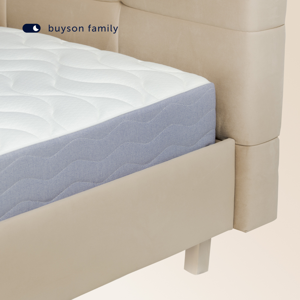 Двуспальная кровать buyson BuyGlory 200х160, бежевая, микровелюр - фото 10