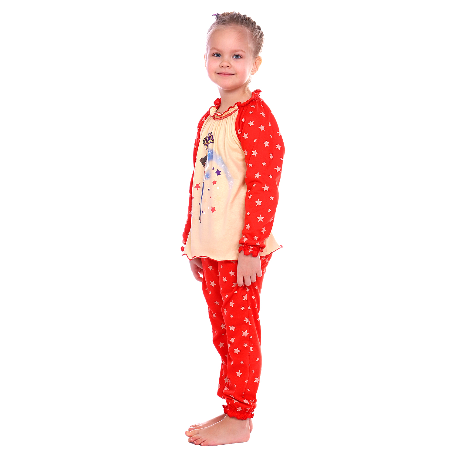 Пижама Детская Одежда S0413К/молочный_красный - фото 4